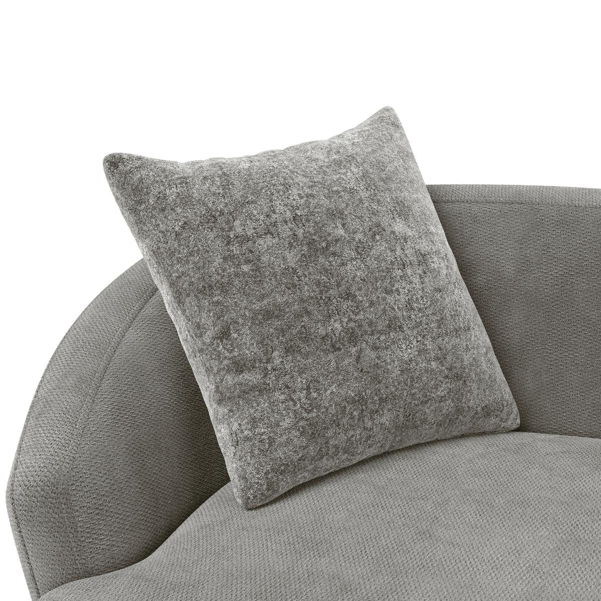 Megasofa Casoria Grau inkl. 2 Zierkissen - Bordeaux/Schwarz, MODERN, Kunststoff/Textil (260/76/115cm) - Mömax