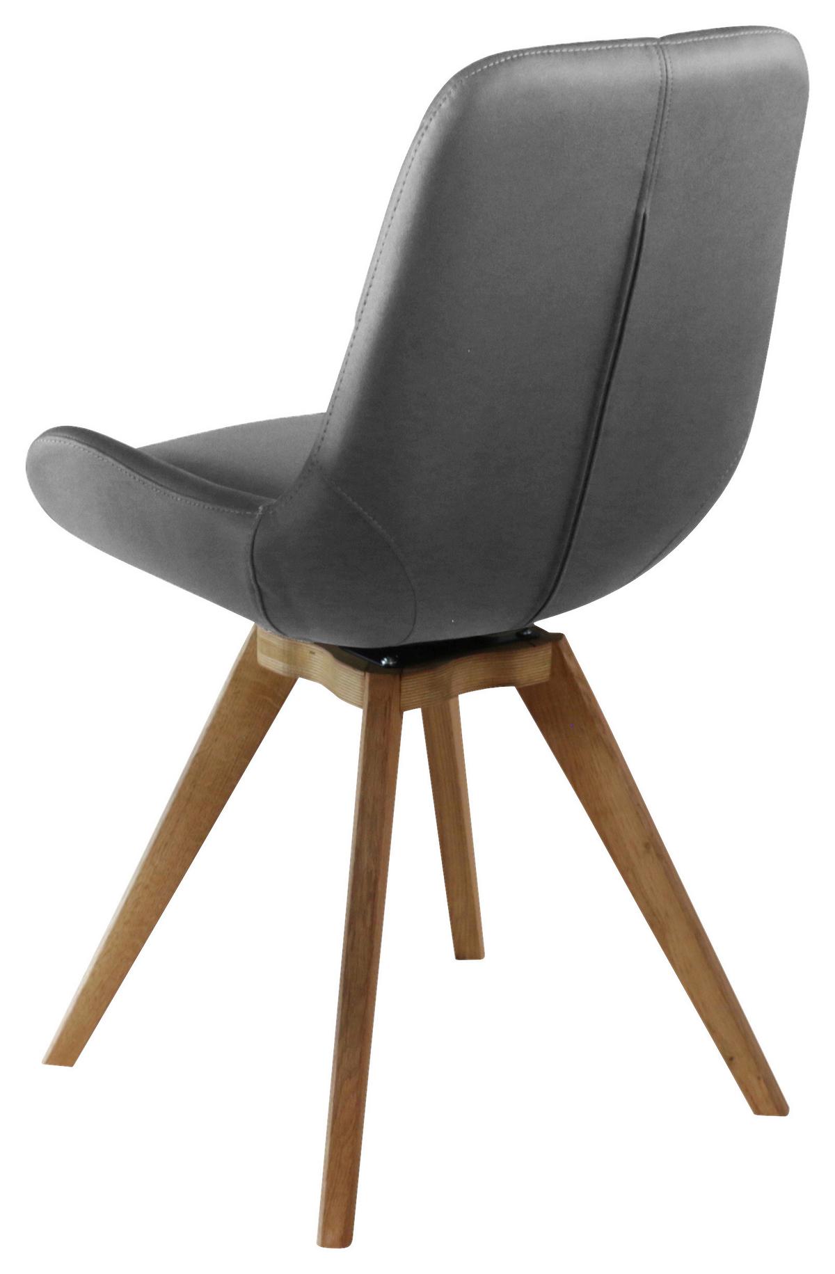 KRZESŁO VINCENT - kolor dębowy/szary, Konventionell, drewno/tkanina (58/87/64,5cm) - Linea Natura