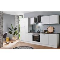 Küchenblock White-Classic Weiß B: ca. 300 cm - Silberfarben/Graphitfarben, KONVENTIONELL, Holzwerkstoff/Kunststoff (300cm) - Menke