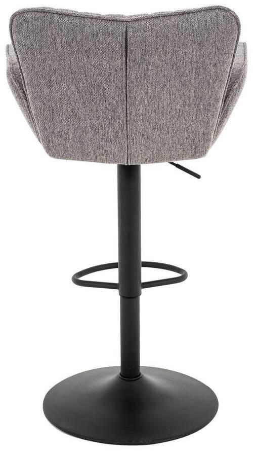 Barski Stol Oslo, Siva - siva/črna, Moderno, kovina/tekstil (59/111/53cm)