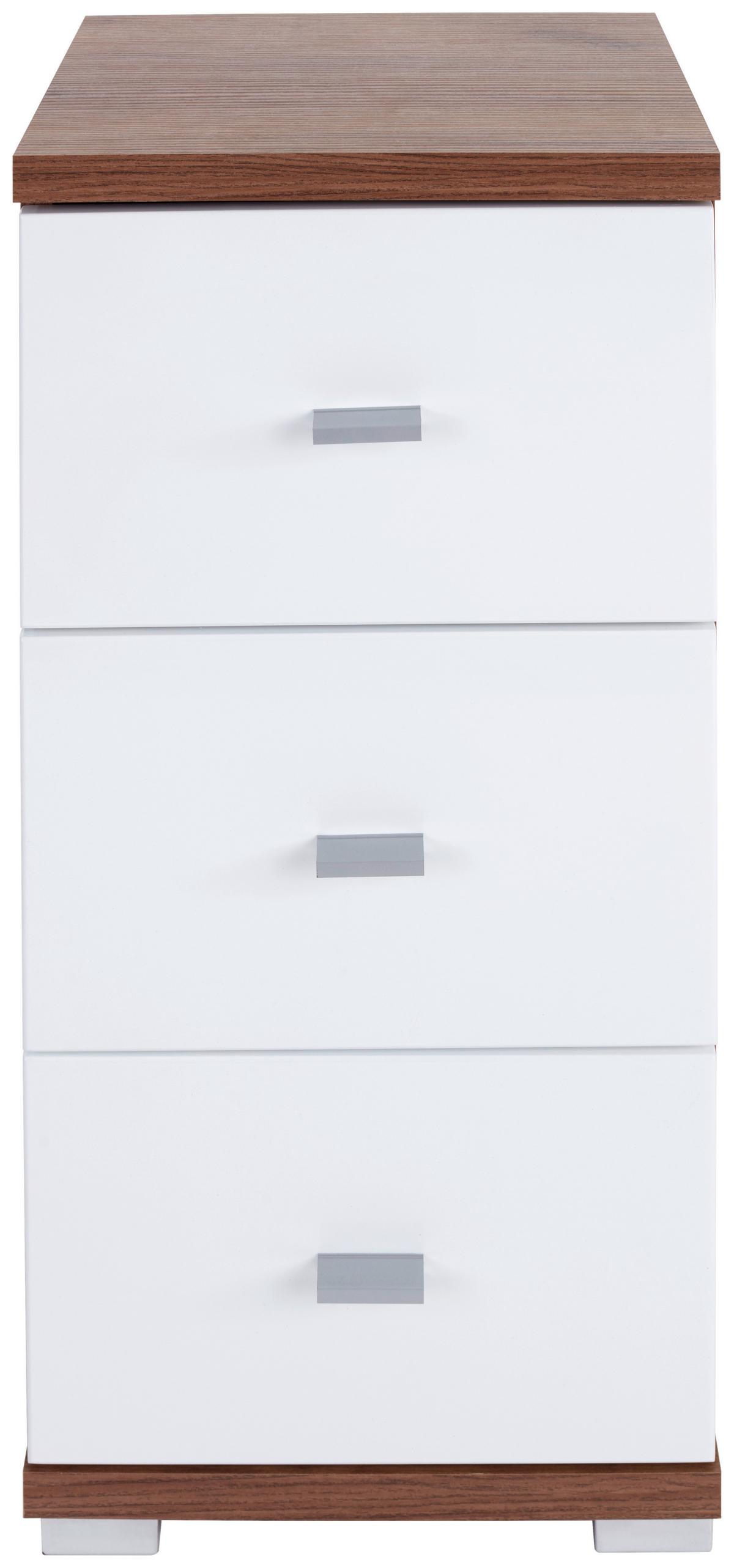 Mobilier de baie Bari - alb/culoare lemn stejar, Konventionell, material pe bază de lemn (140,5/190/32cm)