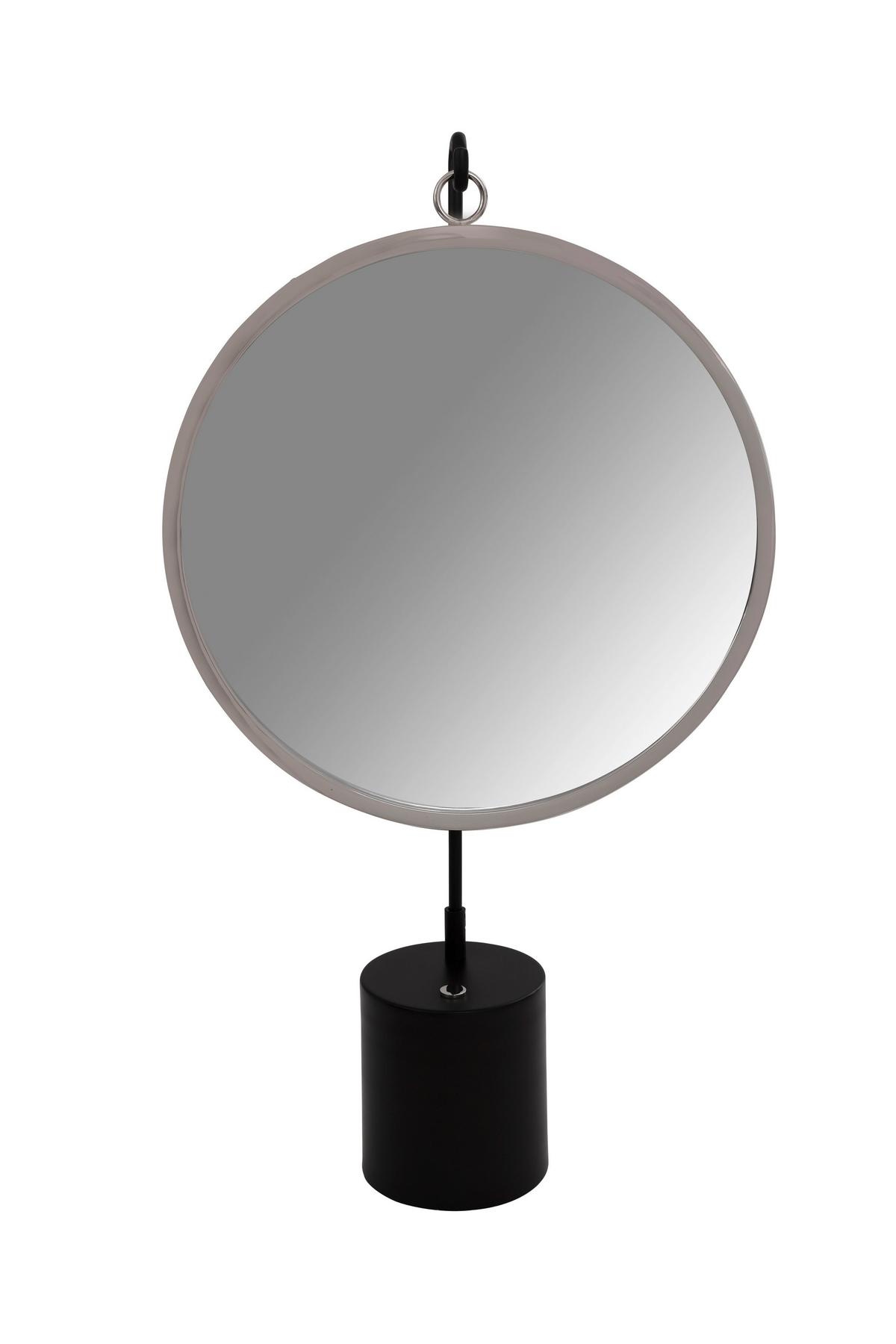 SCHMINKSPIEGEL EVFKD-BLK-SIV - Silberfarben/Schwarz, Lifestyle, Glas/Metall (41/75/14cm) - Kayoom