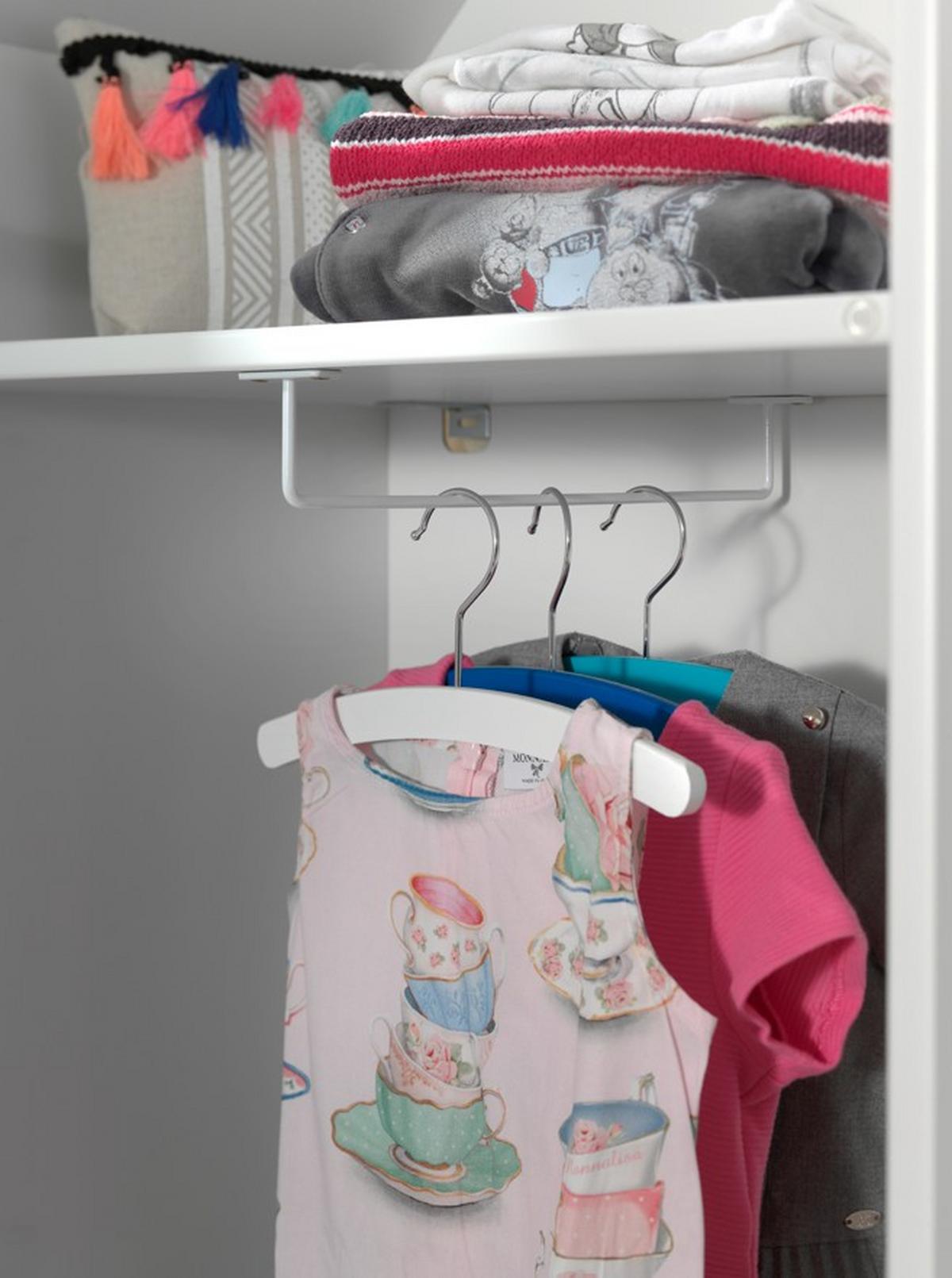 Kinderkleiderschrank Casami ca. 58x171x37 cm Weiß/Gelb - Gelb/Weiß, MODERN, Holzwerkstoff/Metall (57,6/171,3/37cm) - MID.YOU