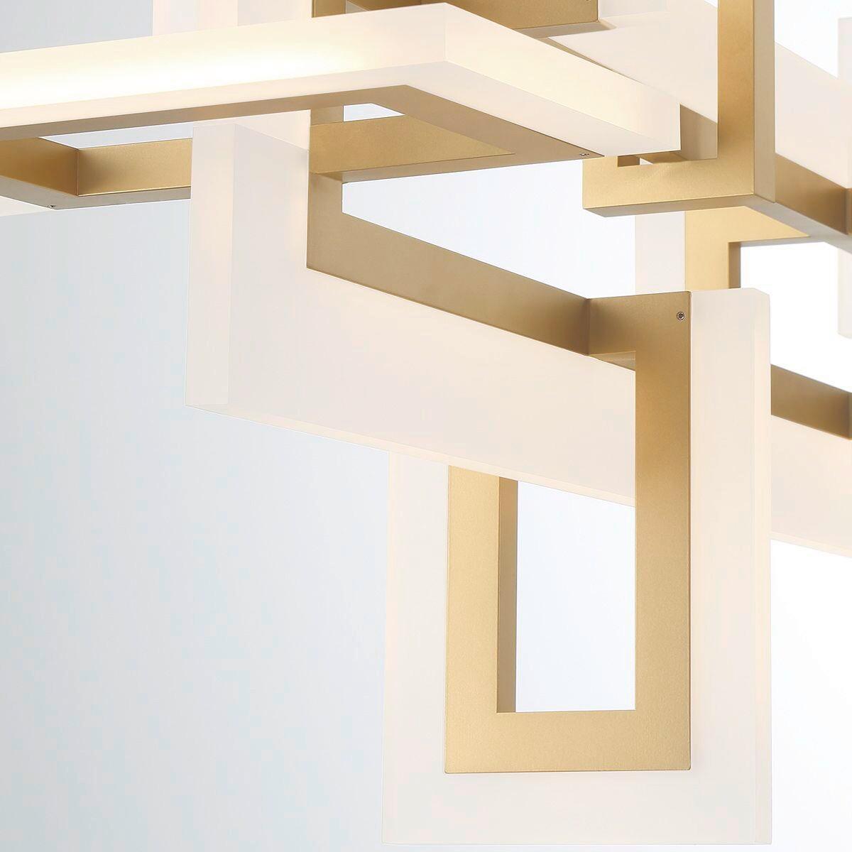 LED Függőlámpa Qn-Inizio-Lp-M-Bg - sárgarézszínű, Design, üveg/fém (122,8/50/23,1cm) - Elstead Lighting