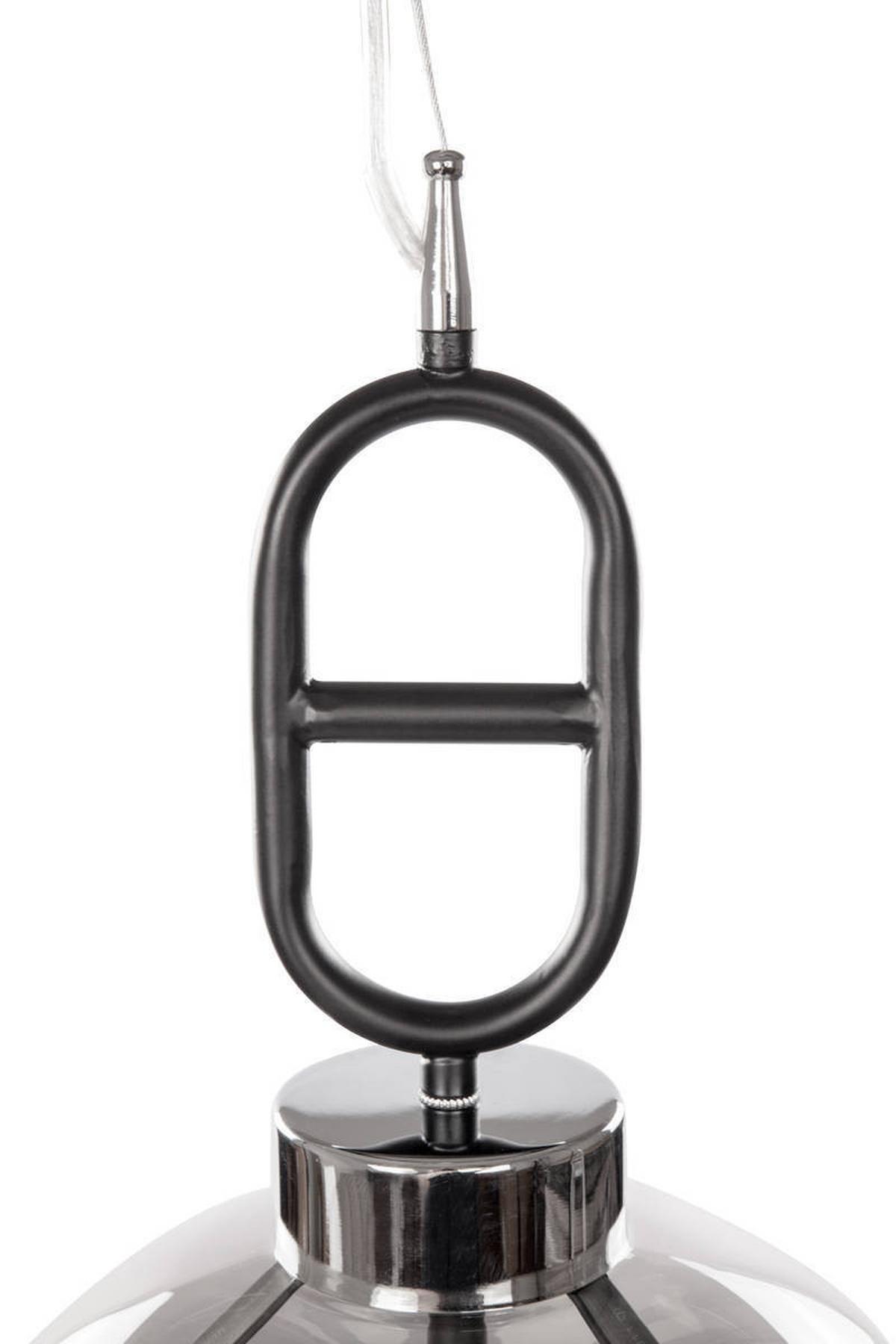 Hängeleuchte Hängelampe Calai I 410 - Schwarz/Grau, Trend, Glas/Metall (25/150/25cm) - Kayoom