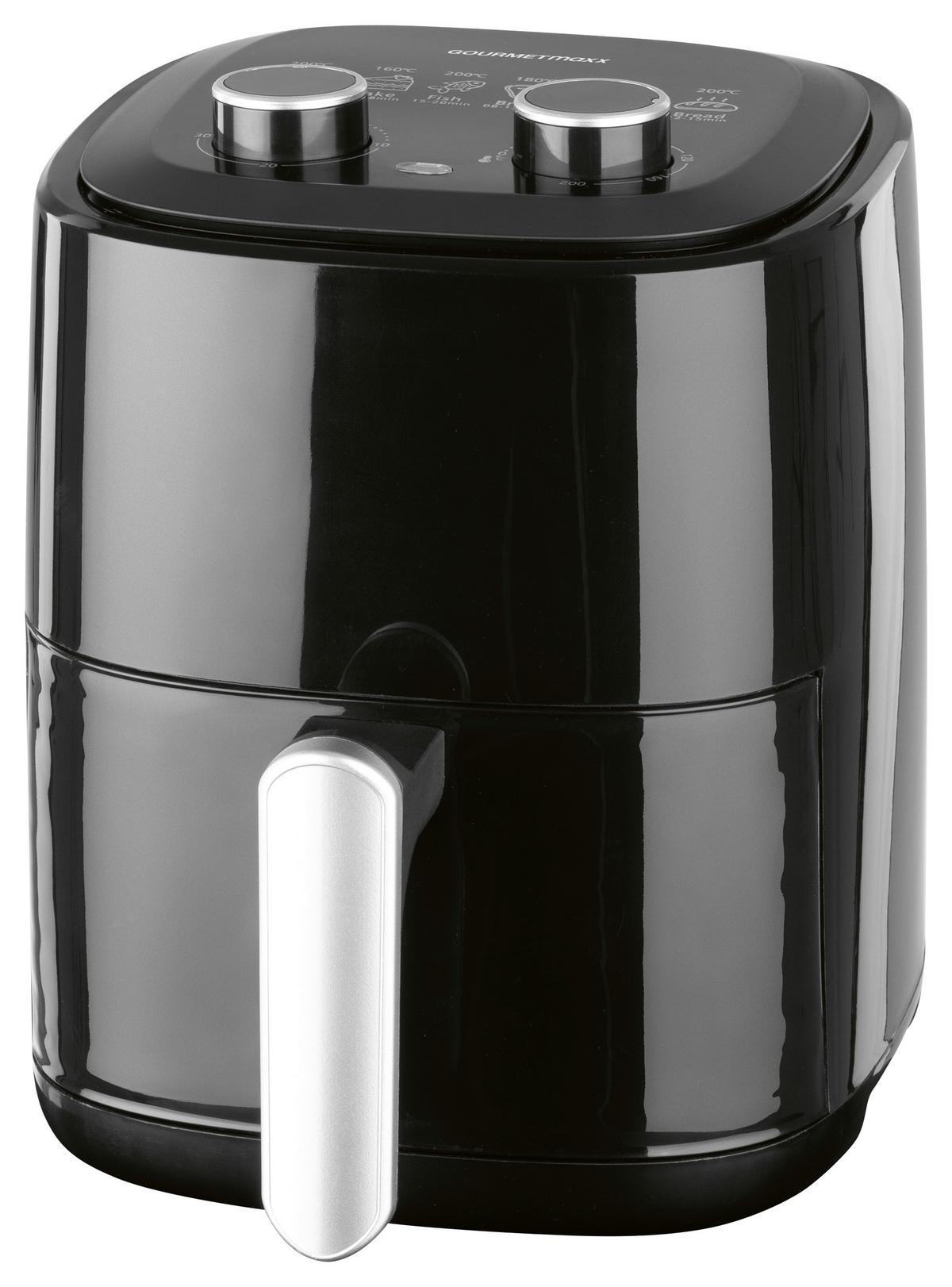 Heißluftfritteuse Gourmetmaxx Schwarz max. 1350 Watt - Schwarz, MODERN, Kunststoff/Metall (29/22,5/29,5cm)