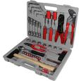 Werkzeugkoffer Stephan 100-teilig - Anthrazit/Rot, KONVENTIONELL, Holz/Kunststoff