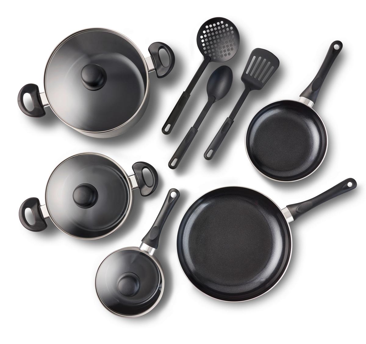 ZESTAW GARNKÓW HC20168S8 - czarny/przezroczysty, Basics, tworzywo sztuczne/metal - Homeware Profession.