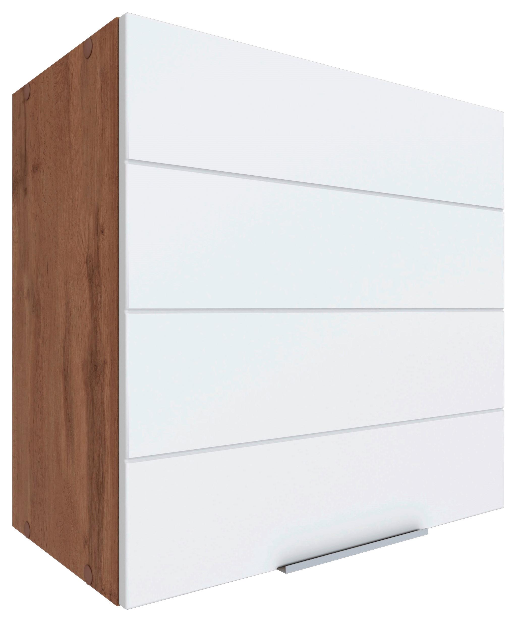 Küchenoberschrank Florenz ca. 60 cm Weiß/Eiche - Eiche Wotan/Weiß, Design, Holzwerkstoff/Metall (60/57/34cm) - Held