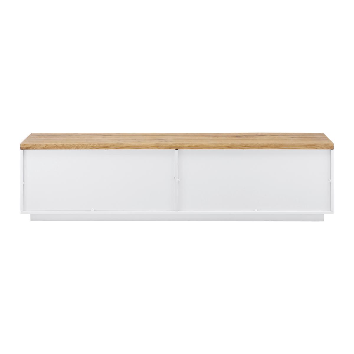 Lowboard Carlos Eichefarben/Weiß Echtholz - Eichefarben/Weiß, MODERN, Holz (180/46,5/42cm) - Bessagi Home