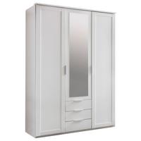 Ormar S Klasičnim Vratima Nadja - bijela/srebrne boje, Konvencionalno, staklo/drvni materijal (135/210/58cm) - Modern Living