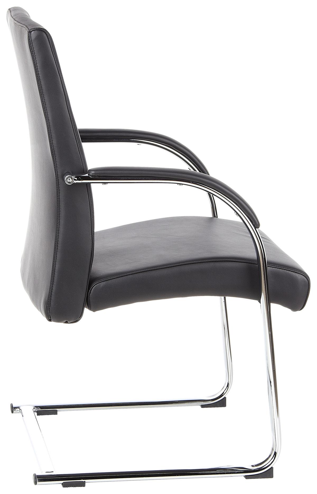 Konferenčni Stol Barolo V, Črna - črna, Moderno, kovina/tekstil (60/101/49cm) - MID.YOU