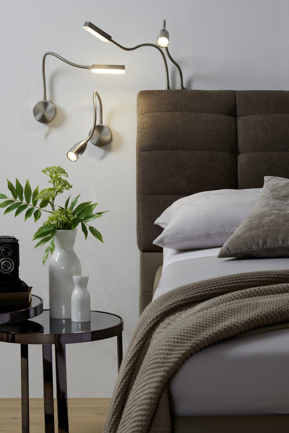 KINKIET LED 30603 - kolor niklowy, Basics, tworzywo sztuczne/metal (59/8/48cm) - Fischer & Honsel