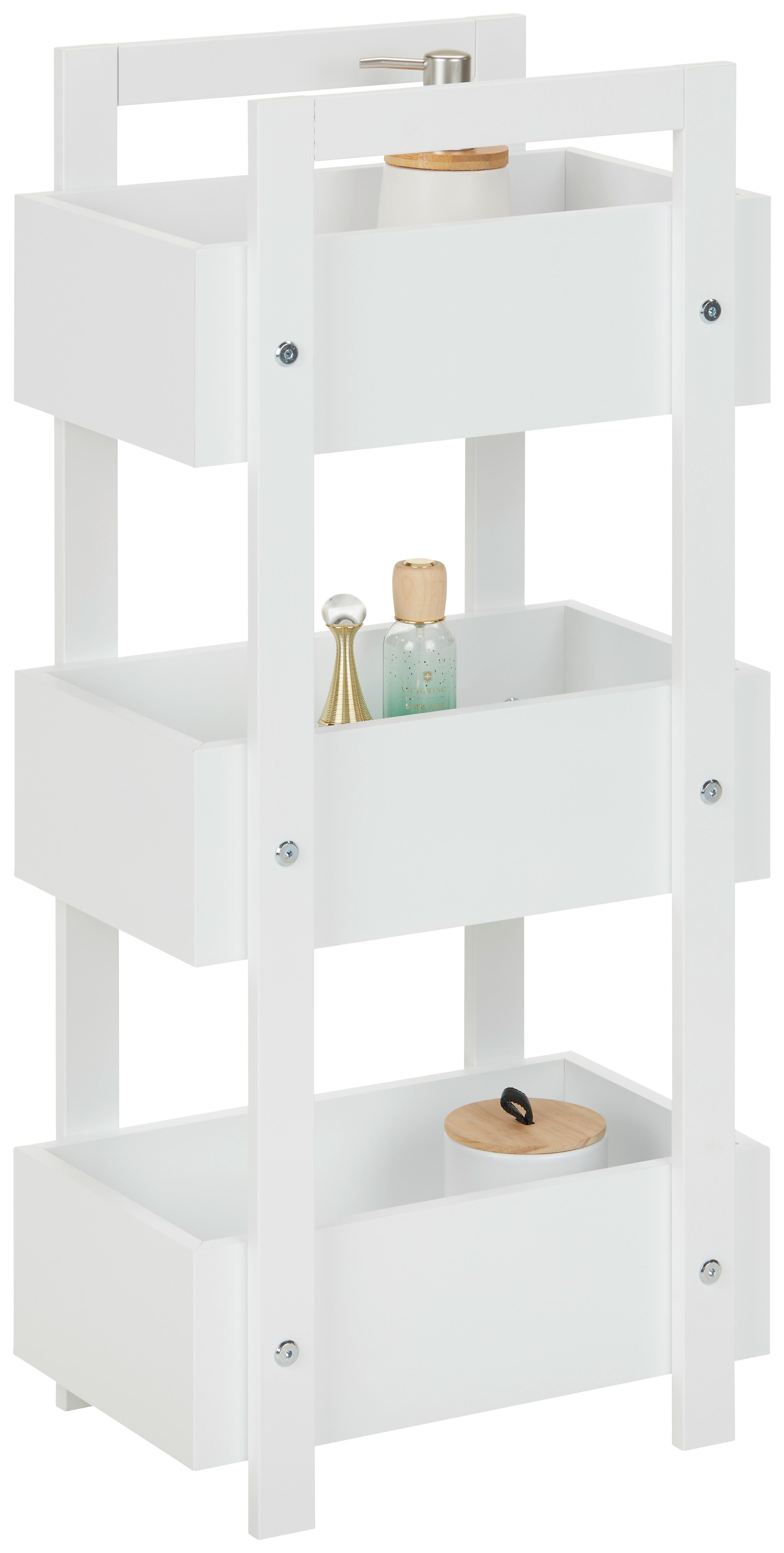 Standregal in Weiss - Weiss, Modern, Holzwerkstoff (37/79/24cm) - Mömax