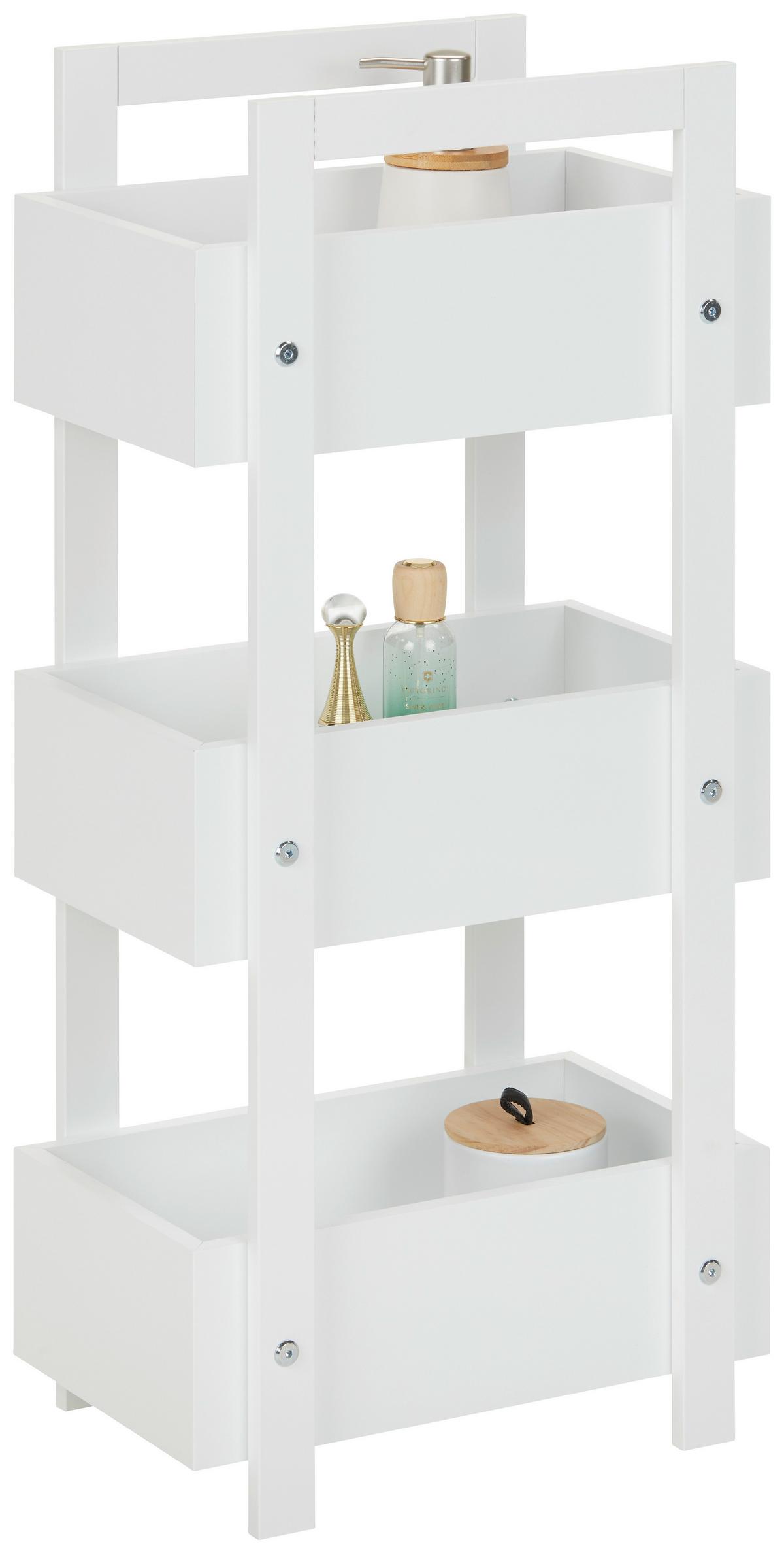 Standregal in Weiss - Weiss, Modern, Holzwerkstoff (37/79/24cm) - Mömax