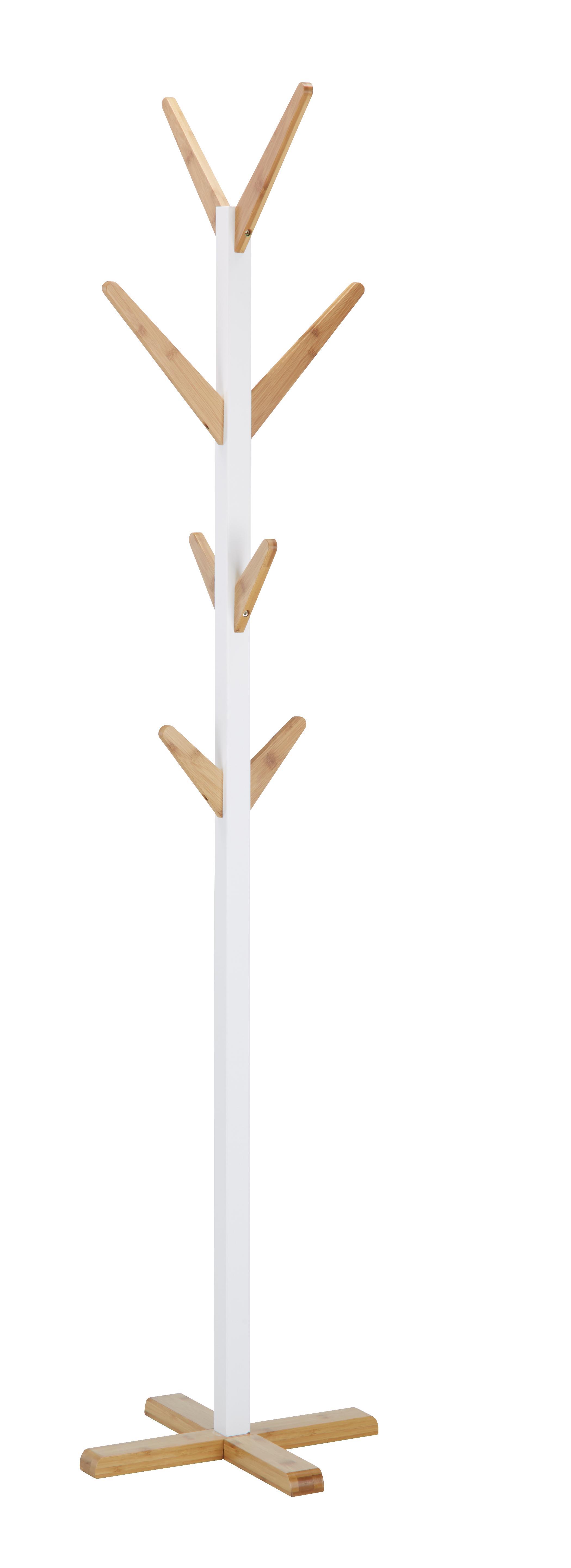 Kleiderständer in Braun/Weiß Bambus - Braun/Weiß, MODERN, Holz/Holzwerkstoff (43/185/43cm) - Mömax modern living