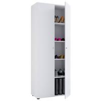 Schuhschrank Vandol I 5 Dt - Weiss/Silberfarben, Design, Holzwerkstoff/Kunststoff (71/180/39cm) - MID.YOU