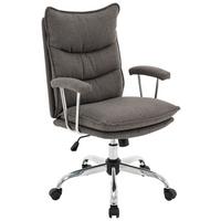Scaun rotativ WIEN 2 - culoare crom/gri, Modern, metal/textil (61/96-104/66cm) - Modern Living