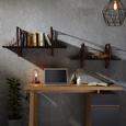 Wandregal Braun - Braun, LIFESTYLE, Metall (100/46/26cm) - Modern Living