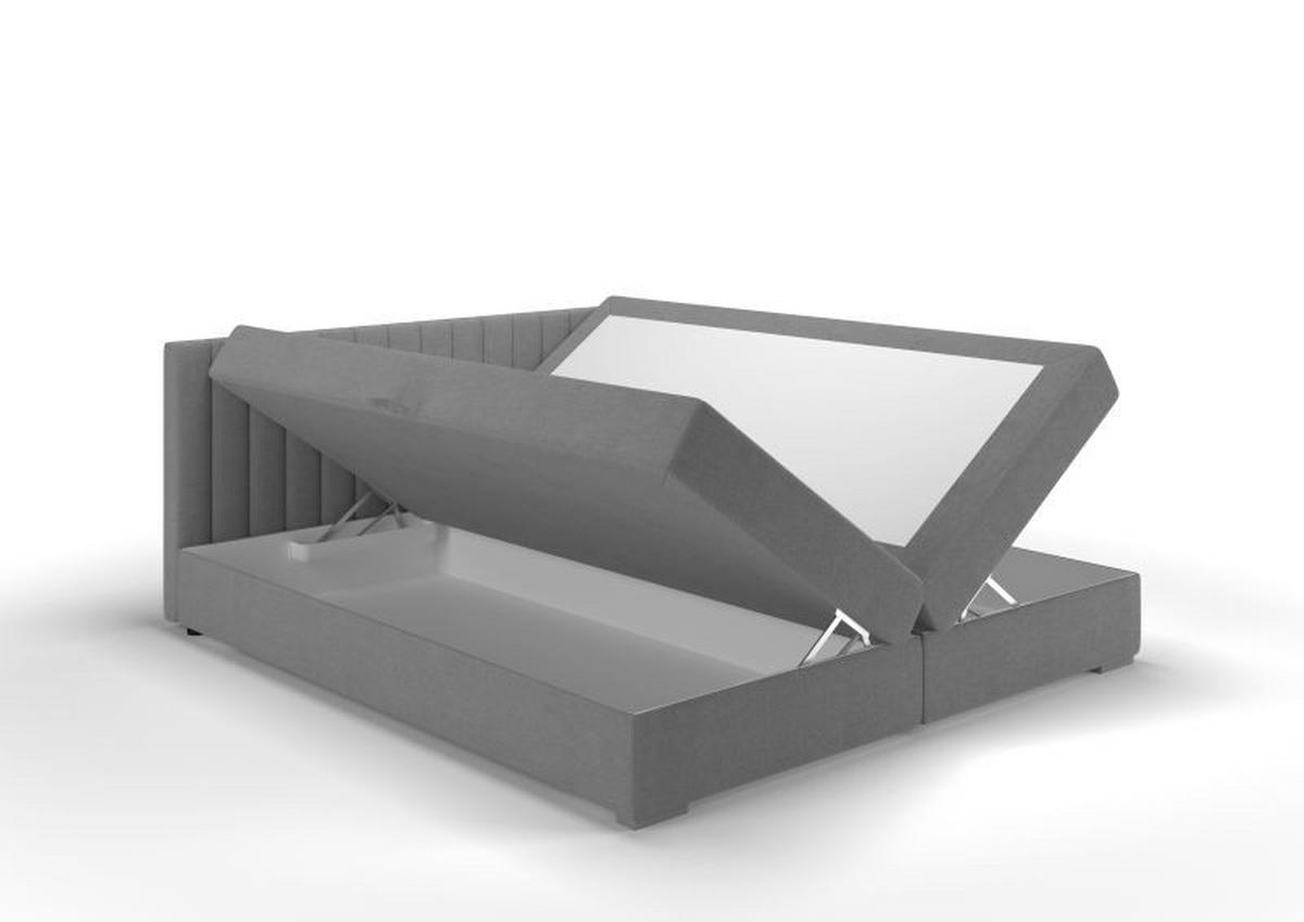 Box Krevet Alora - mint siva, Konvencionalno (120/200cm) - Based