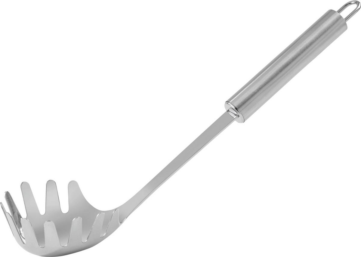 Spaghettilöffel Dani aus Edelstahl - Edelstahlfarben, KONVENTIONELL, Metall (31cm) - Modern Living
