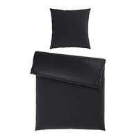 Bettwäsche Xenia Uni XL Schwarz ca. 155x220cm - Schwarz, MODERN, Textil (155/220cm) - Premium Living