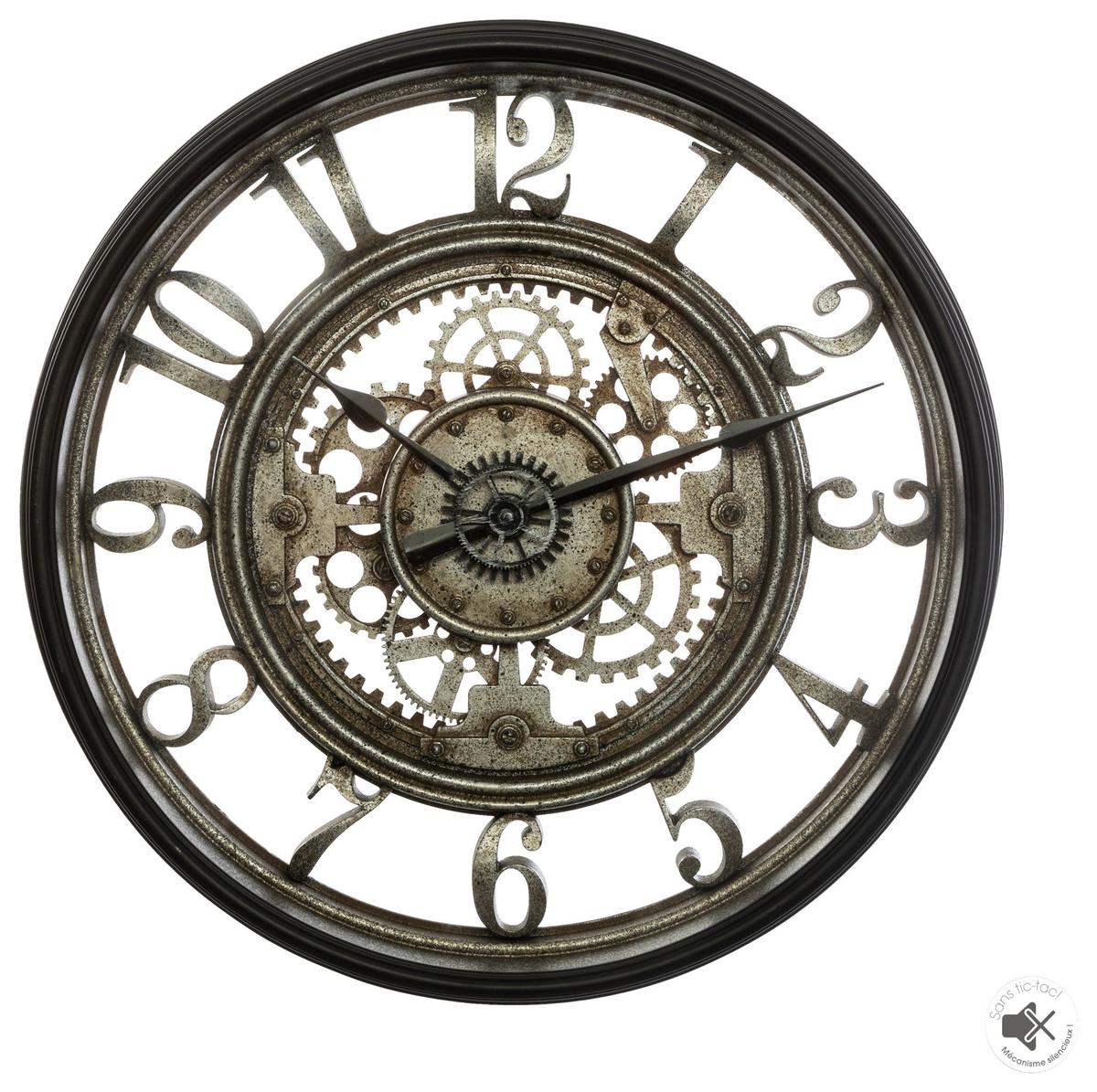 Wanduhr Sven Dunkelgrau - Dunkelgrau, Glas/Kunststoff (50,8/7,5cm) - Mömax