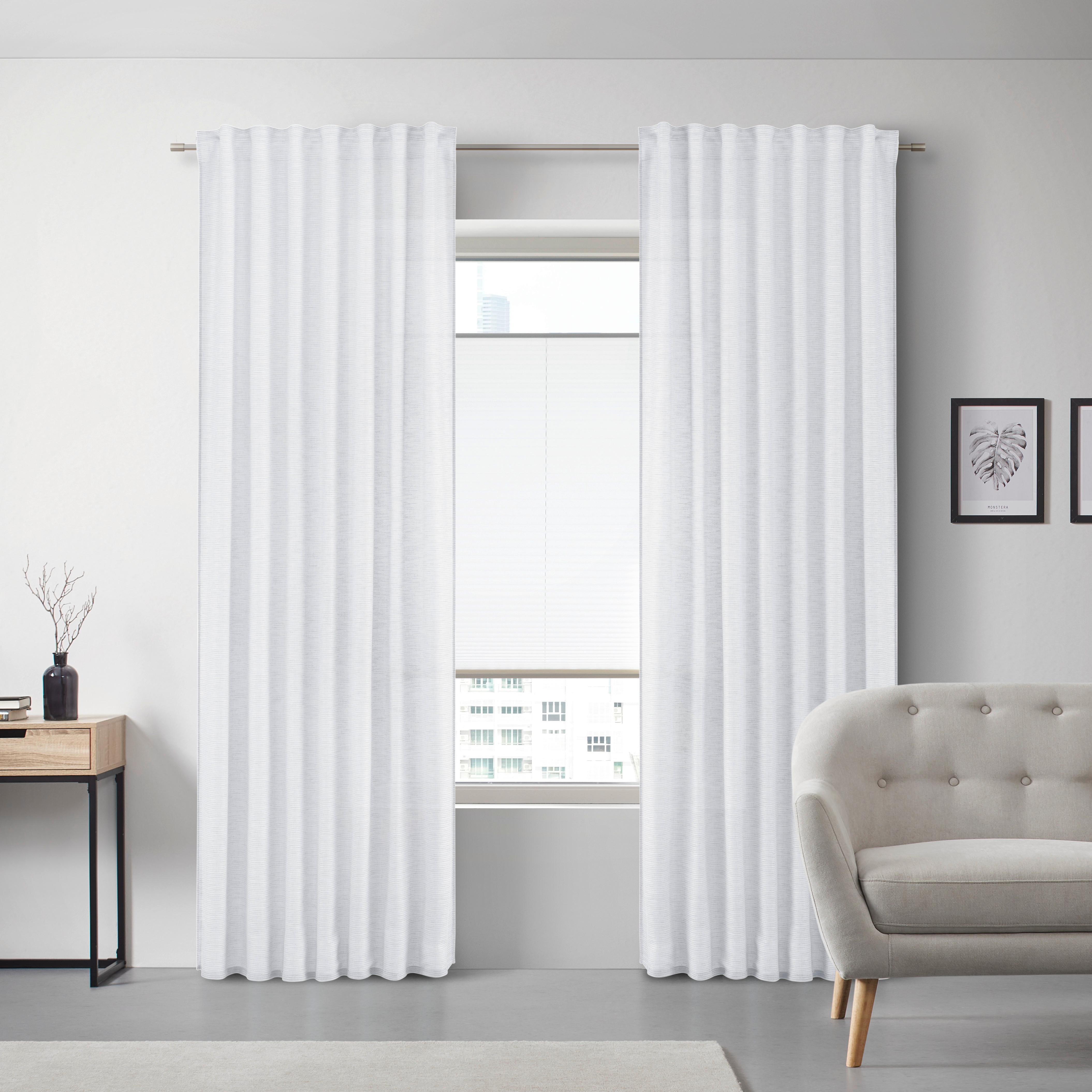 GARDINLÄNGD EVA - vit, Romantik / Lanthus, textil (140/255cm) - Premium Living