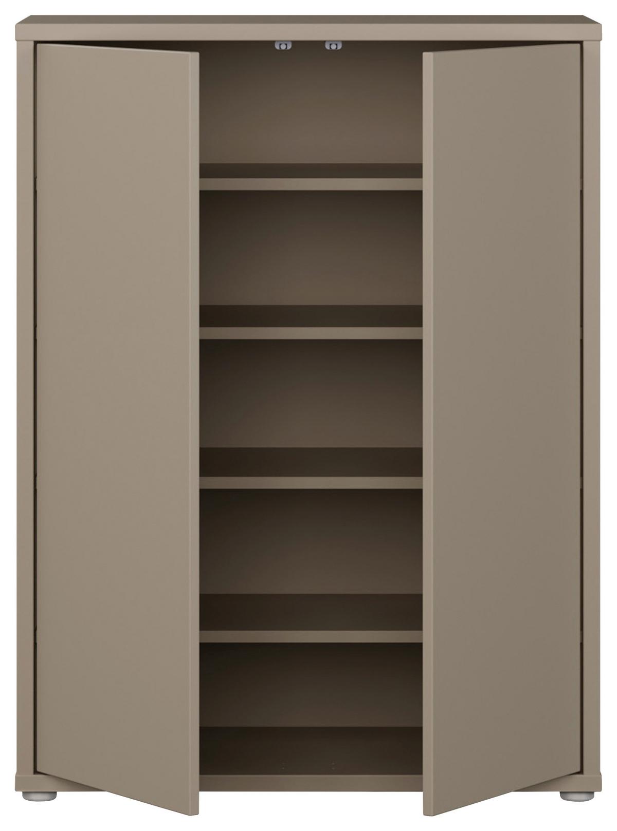 Omara Za Čevlje Alice, Rjavosiva - rjavosiva/siva, Moderno, umetna masa/leseni material (74,5/99,1/34,9cm) - Modern Living