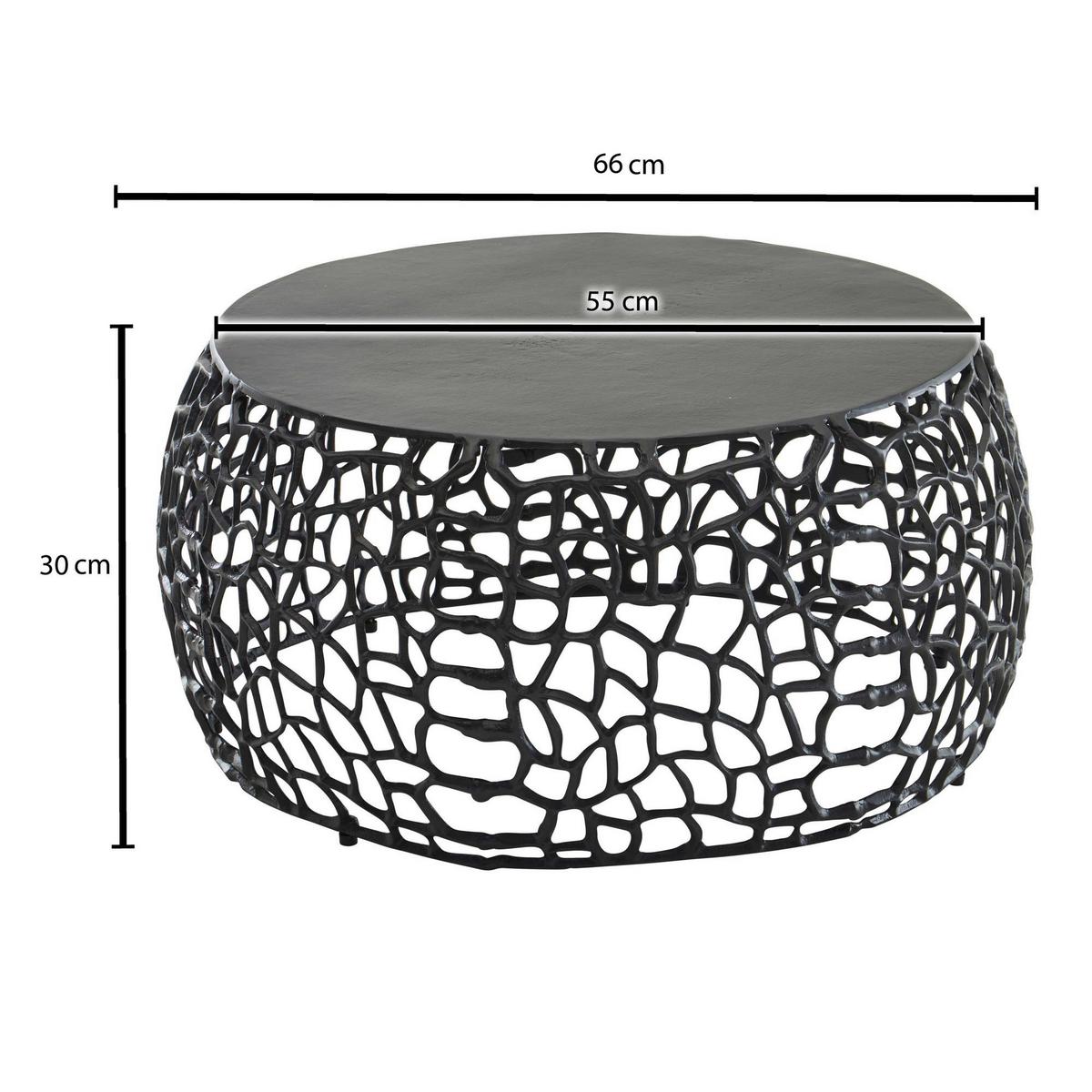 Klubska Miza Wohnling - črna, Design, kovina (66/66/30cm) - MID.YOU