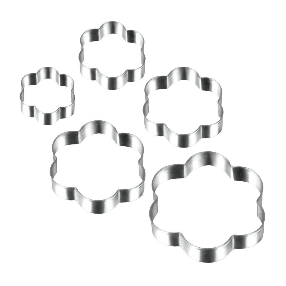 Süteménykiszúró Flower - világosszürke, fém - Metaltex