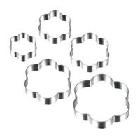 Süteménykiszúró Flower - világosszürke, fém - Metaltex