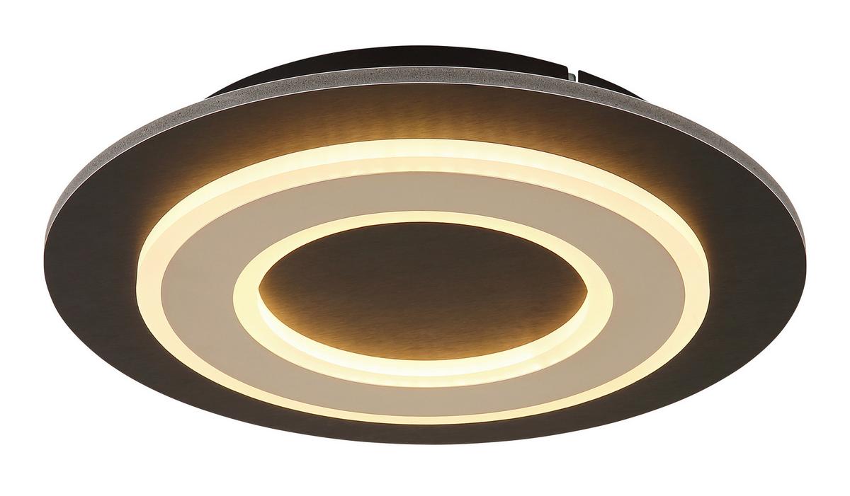 Led Stropna Svjetiljka Jayden - bijela/tamno smeđa, Konvencionalno, drvni materijal/metal (32/5.5cm) - Globo