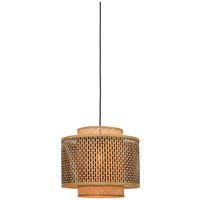 Viseča Svetilka Bhutan, Črna, Bambus - črna/rjava, Design, naravni materiali (43/243/41,5cm) - Good & Mojo