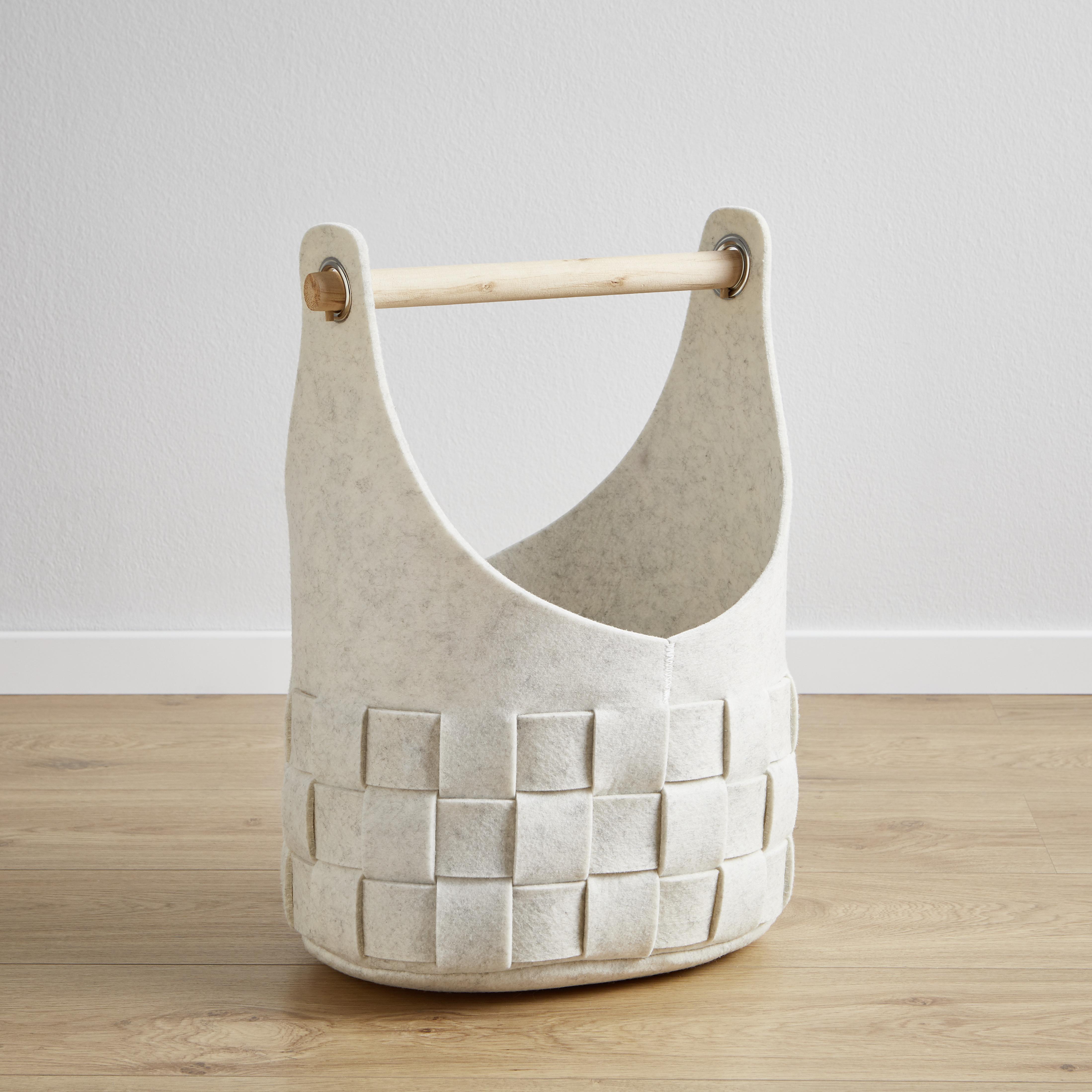 Korb Cui in Beige Höhe ca. 45 cm - MODERN, Textil (30/22/45cm) - Bessagi Home