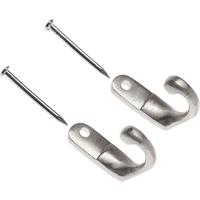 Raffhaken Piccolo Edelstahl, 2er Pack - Edelstahlfarben, Metall (2,5/2,9cm) - Modern Living