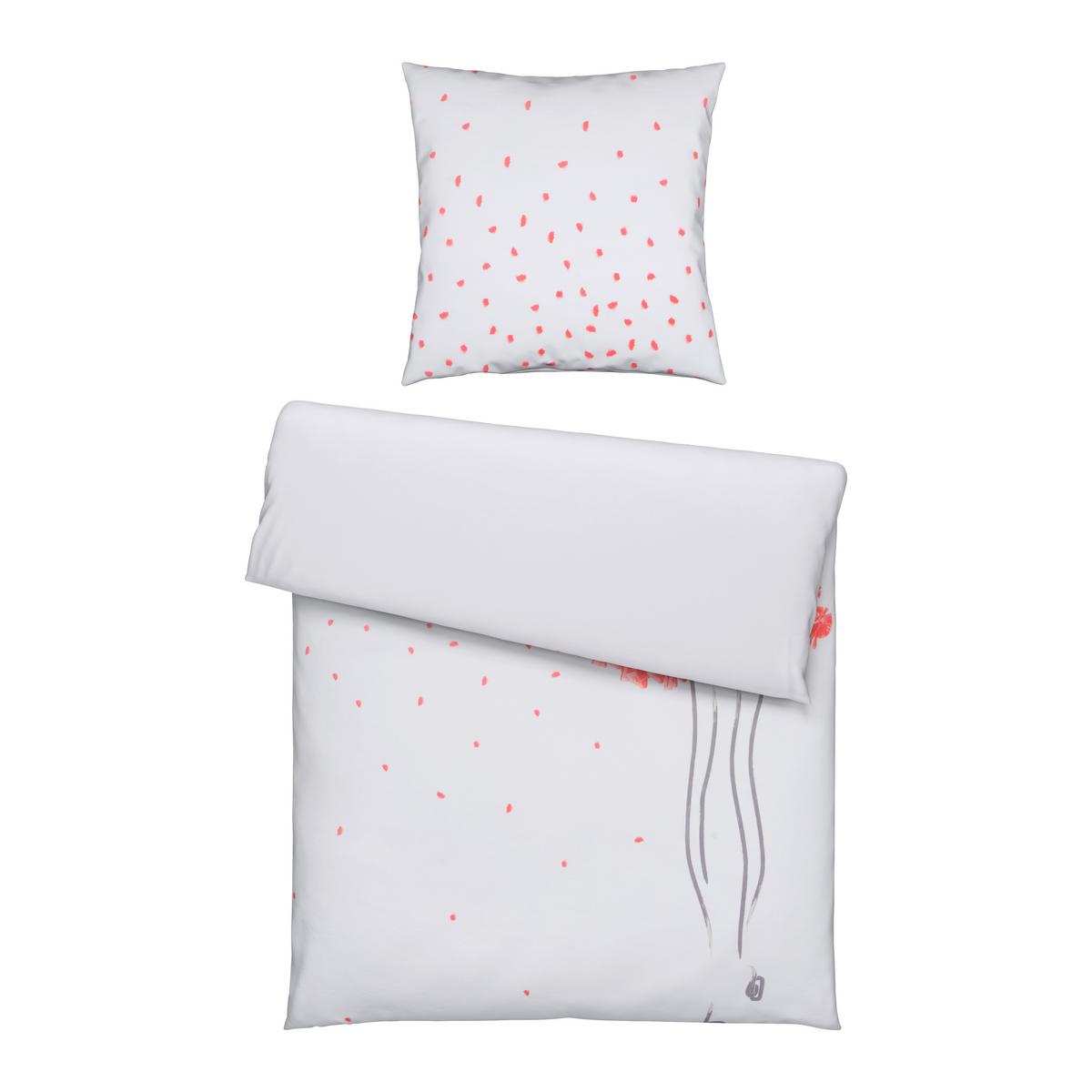 Ágyneműhuzat-garnitúra Ophelia - rózsaszín/fehér, Romantik / Landhaus, textil (140/200cm) - Bessagi Home
