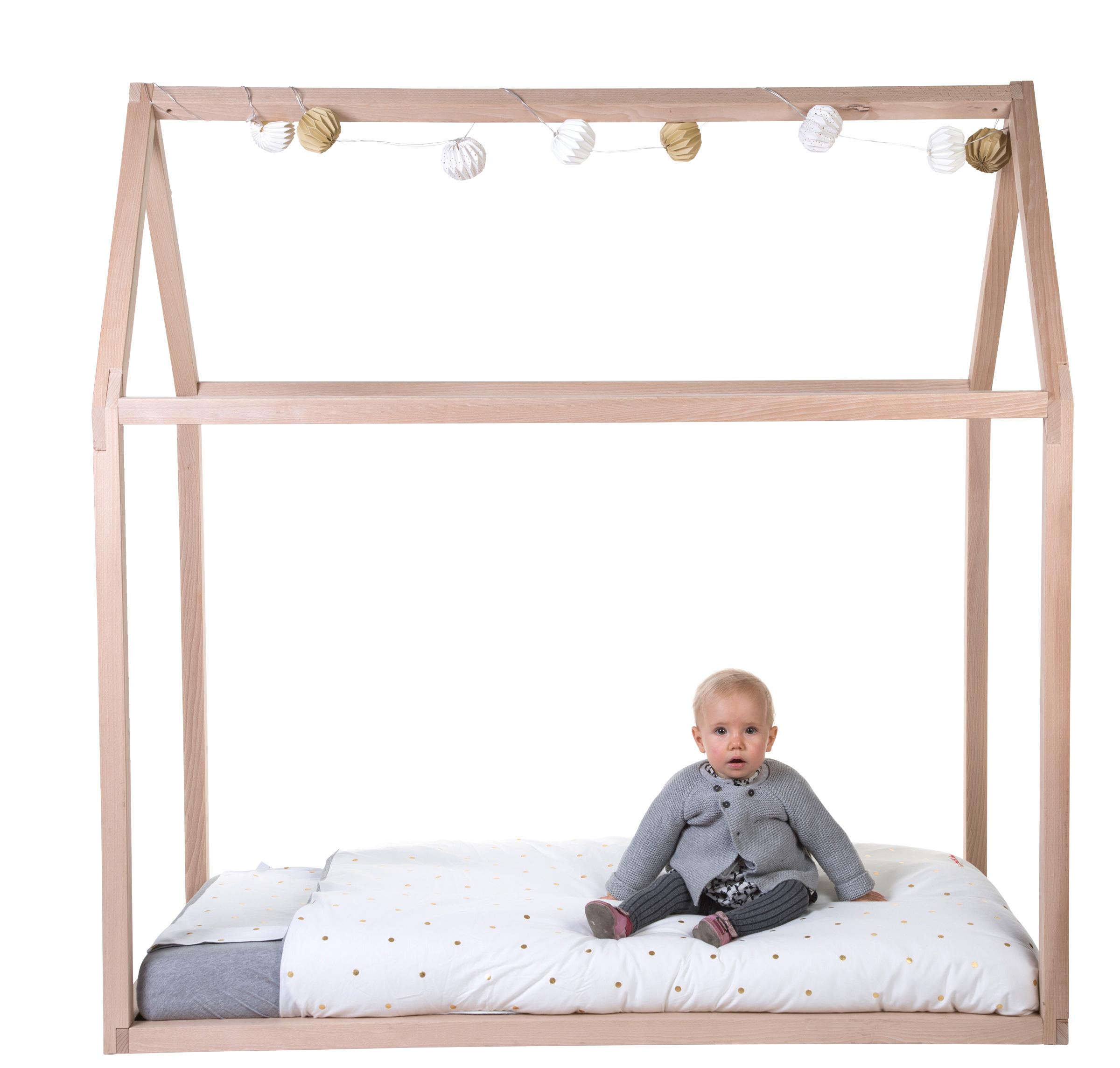 RAMA ŁÓŻKA BEFRHN  *MB* - kolor bukowy, Basics, drewno (70/140cm) - Childhome