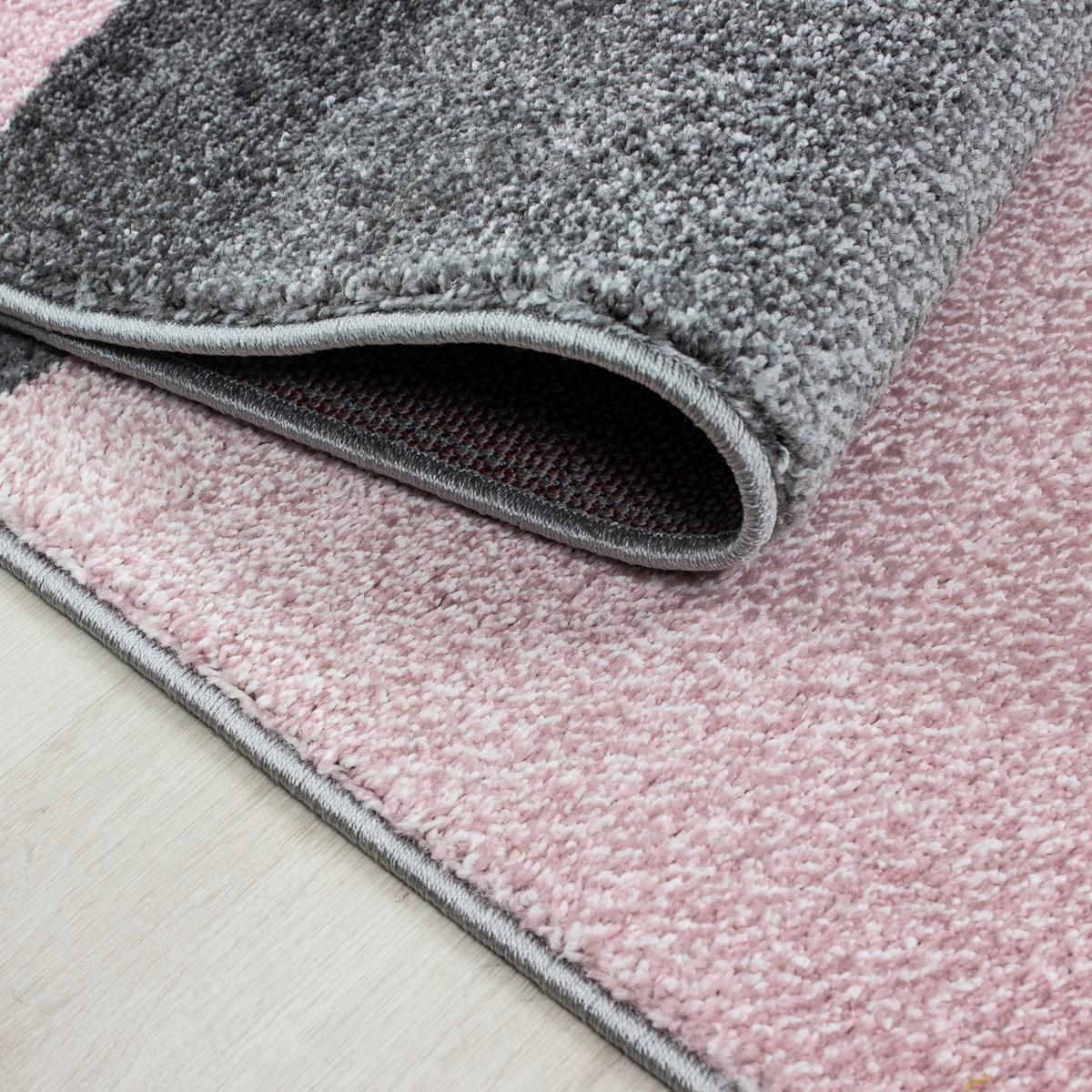 Preproga Lucca, 120x170cm, Roza, Siva - pink, Trend, tekstil (120/170cm) - Novel