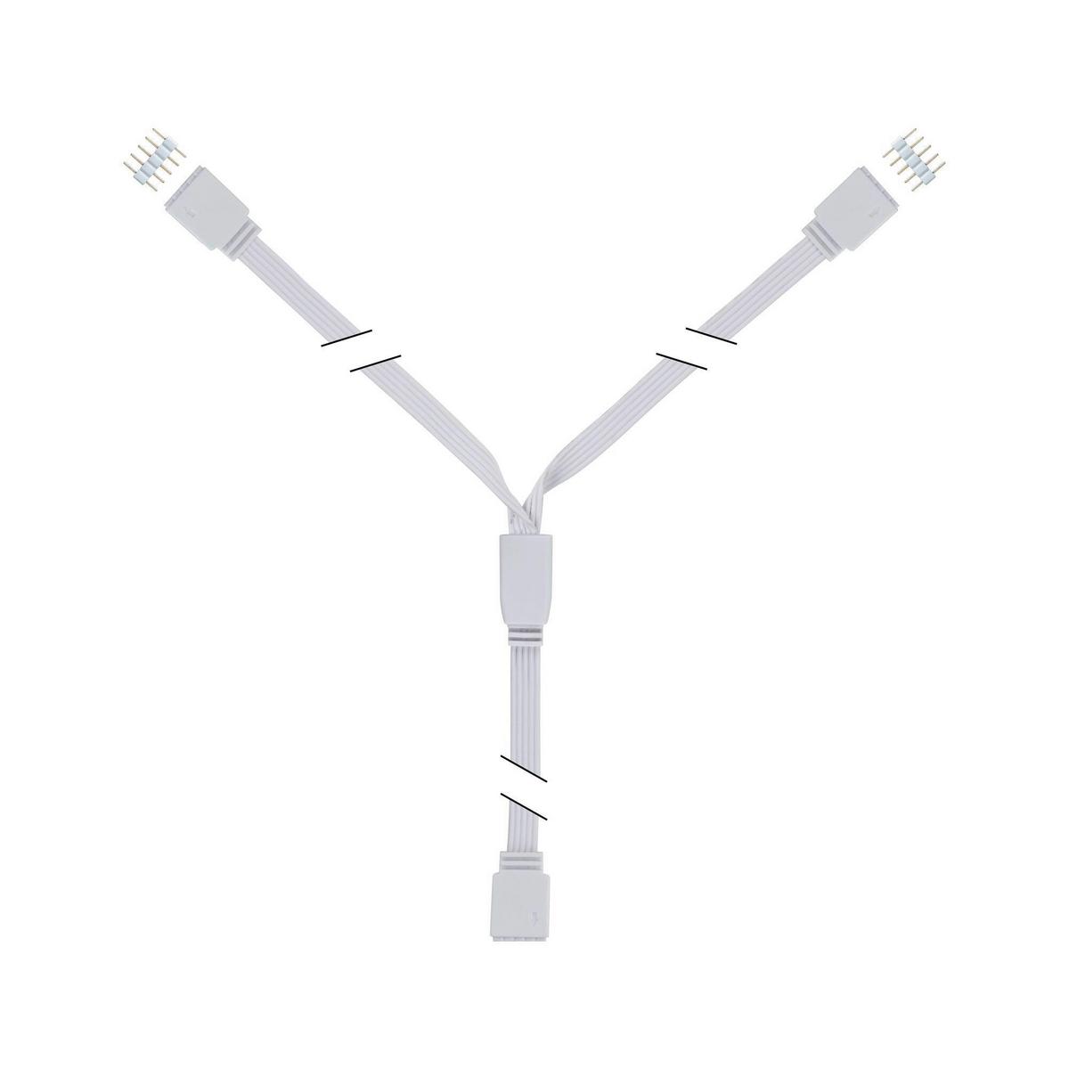 LED-Strip Maxled Y-Splitter in Weiß, 30cm - Weiß, Basics, Kunststoff (3/0,7cm) - Paulmann
