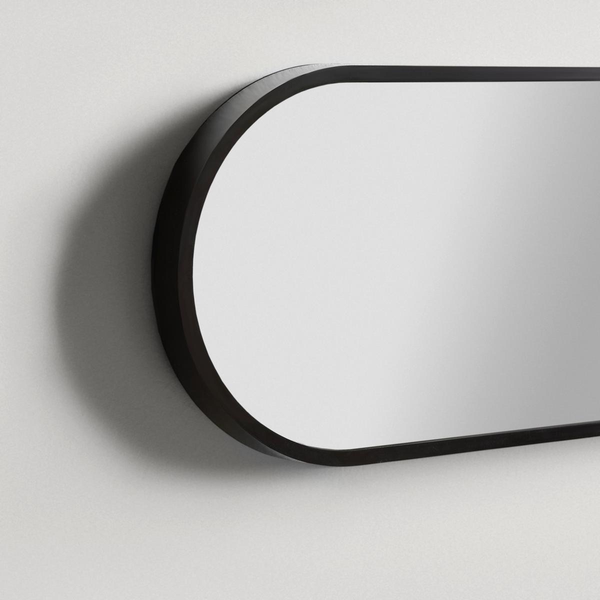 Oglindă MONI - negru, Modern, plastic/sticlă (20/101cm) - Modern Living