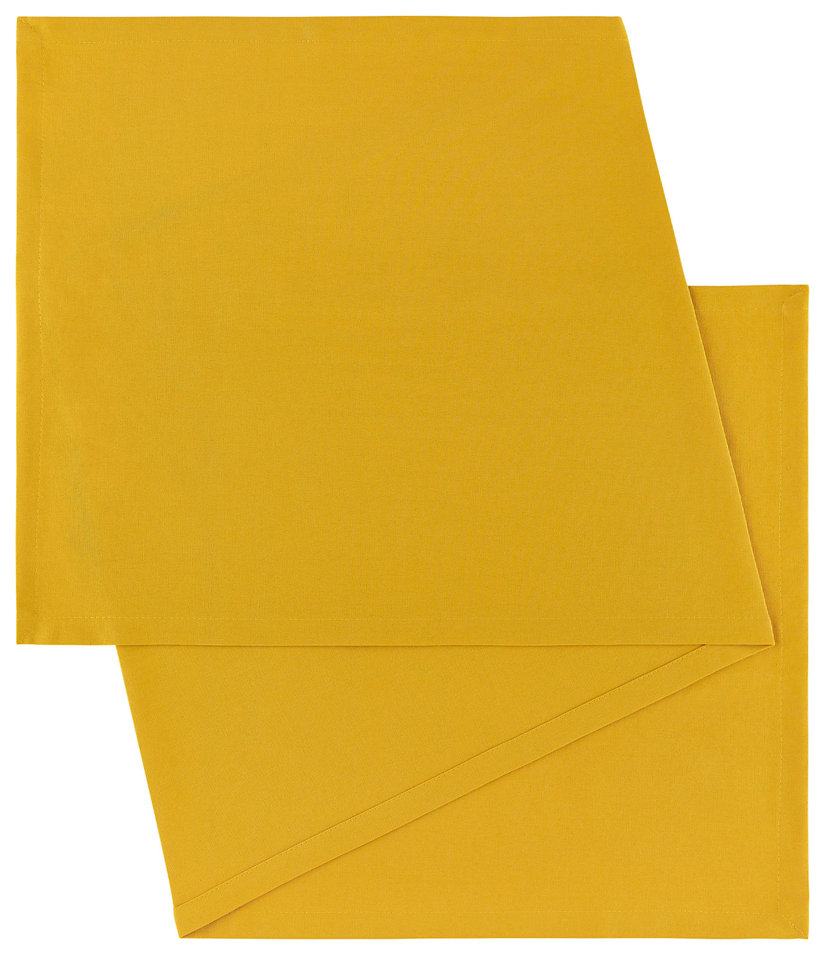 Tischläufer Steffi Uni Gelb ca. 45x150cm - Gelb, KONVENTIONELL, Textil (45/150cm) - Mömax