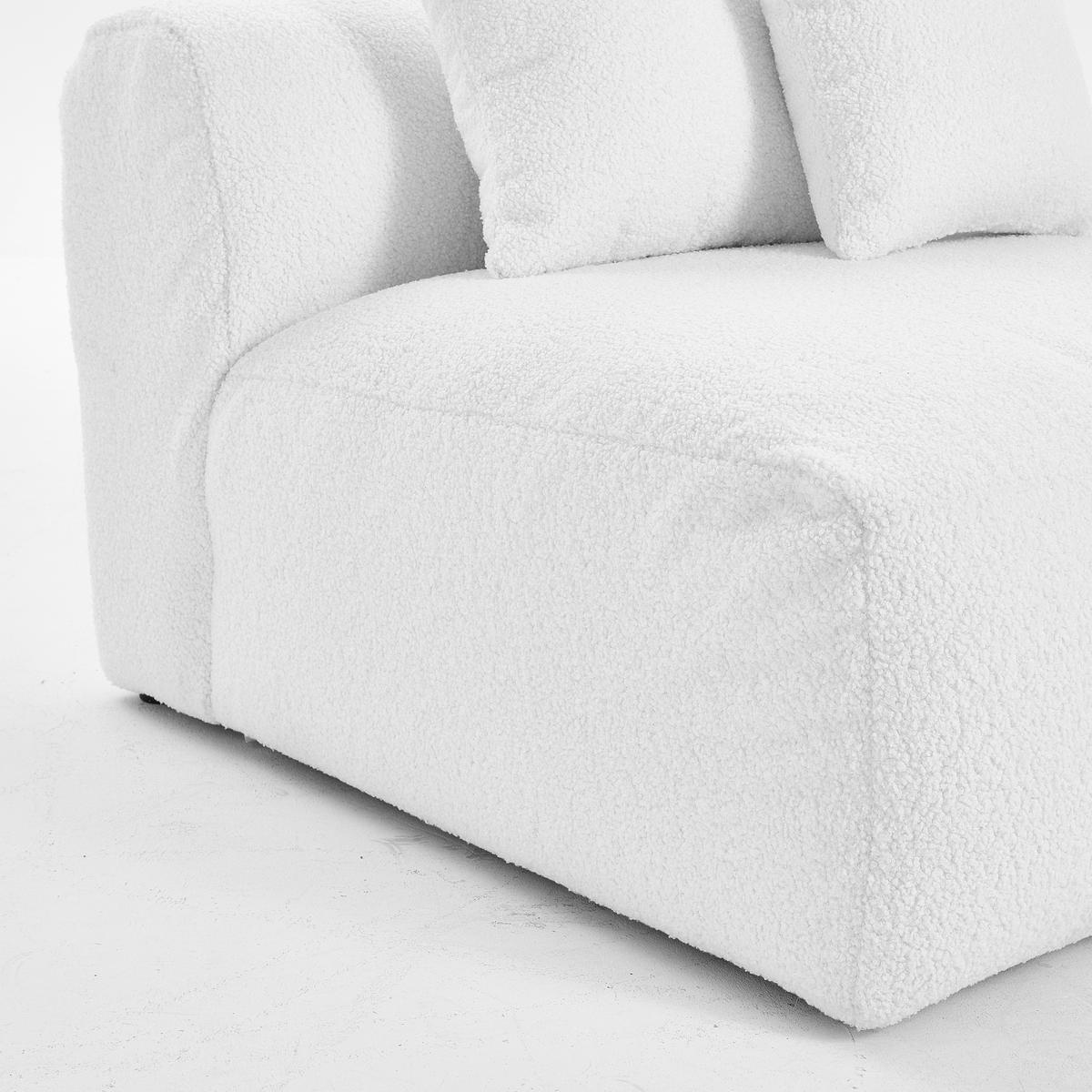 Modul Sofaelement Bloom Weiß - Weiß, Trend, Textil (85/70/122cm) - Livetastic