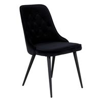 STUHL-SET VELVET DELUXE - Schwarz, Design, Kunststoff/Textil (50/88.5/66cm) - Livetastic