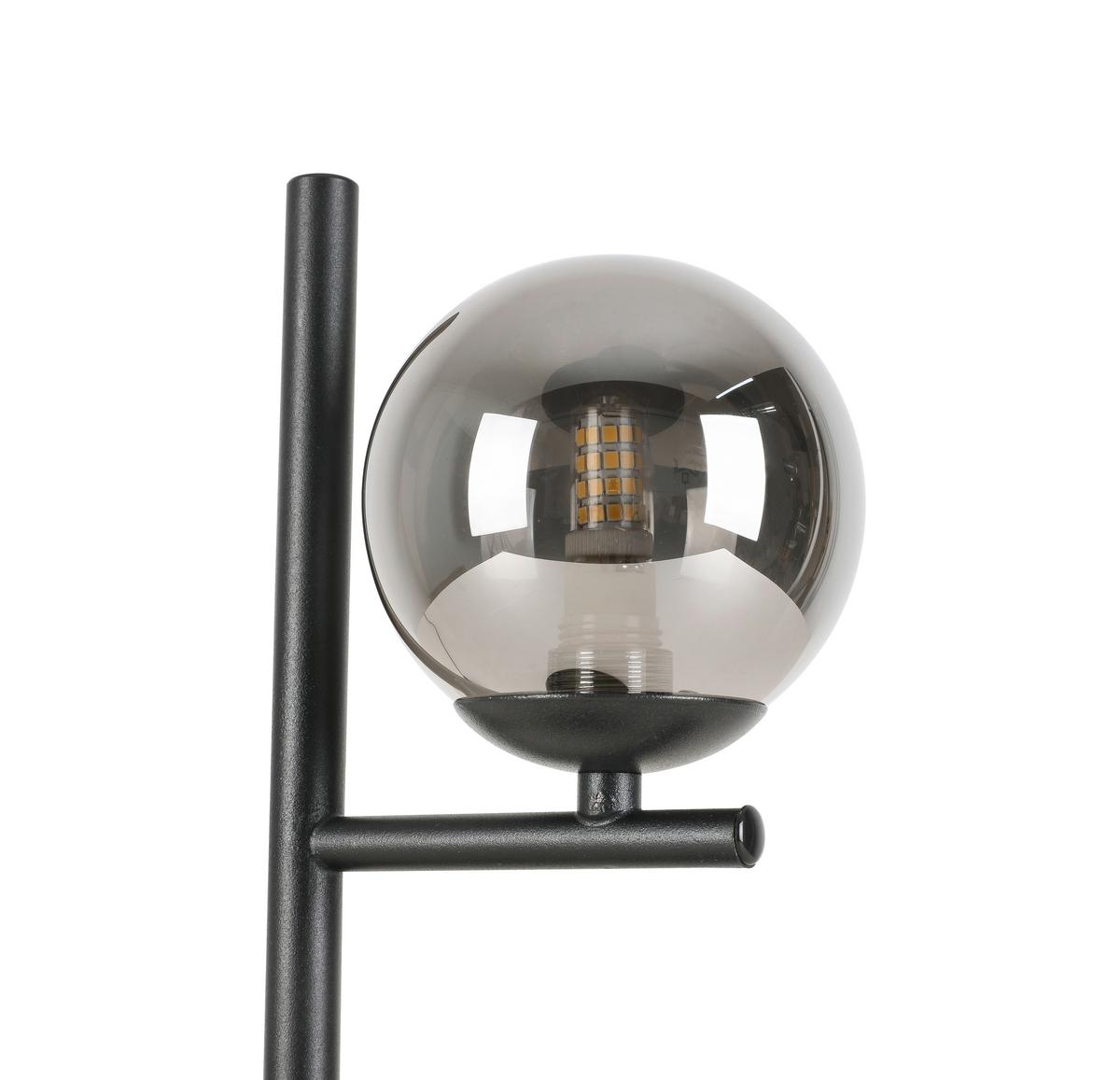 Tischleuchte Lisib in Schwarz/Chrom max. 10 Watt - Chromfarben/Schwarz, Romantik / Landhaus, Glas/Metall (13/12/36,5cm) - Mömax