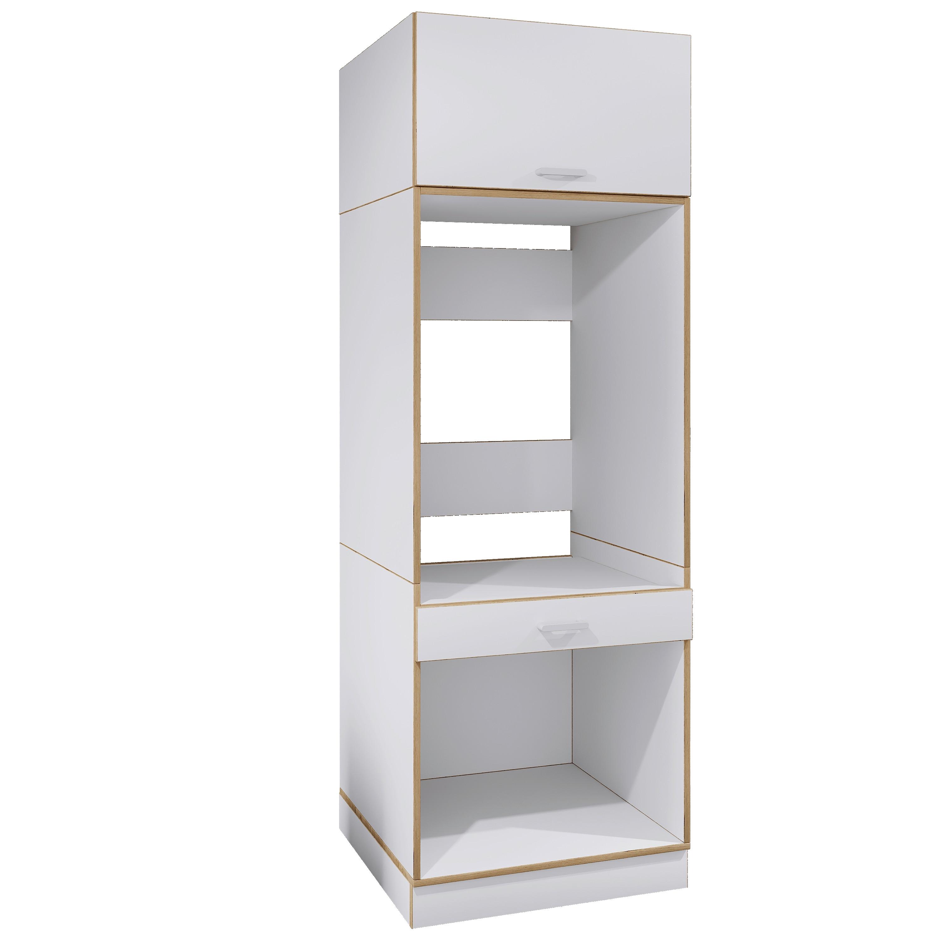 Waschmaschinenschrank Rislo - Honigeiche/Weiss, Trend, Holzwerkstoff/Kunststoff (67/200/68cm) - MID.YOU