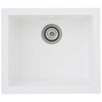 Einbauspüle Ohio ca. 50x19x44 cm Weiß - Weiß, Trend, Glas/Kunststoff (50/19/44cm) - Respekta