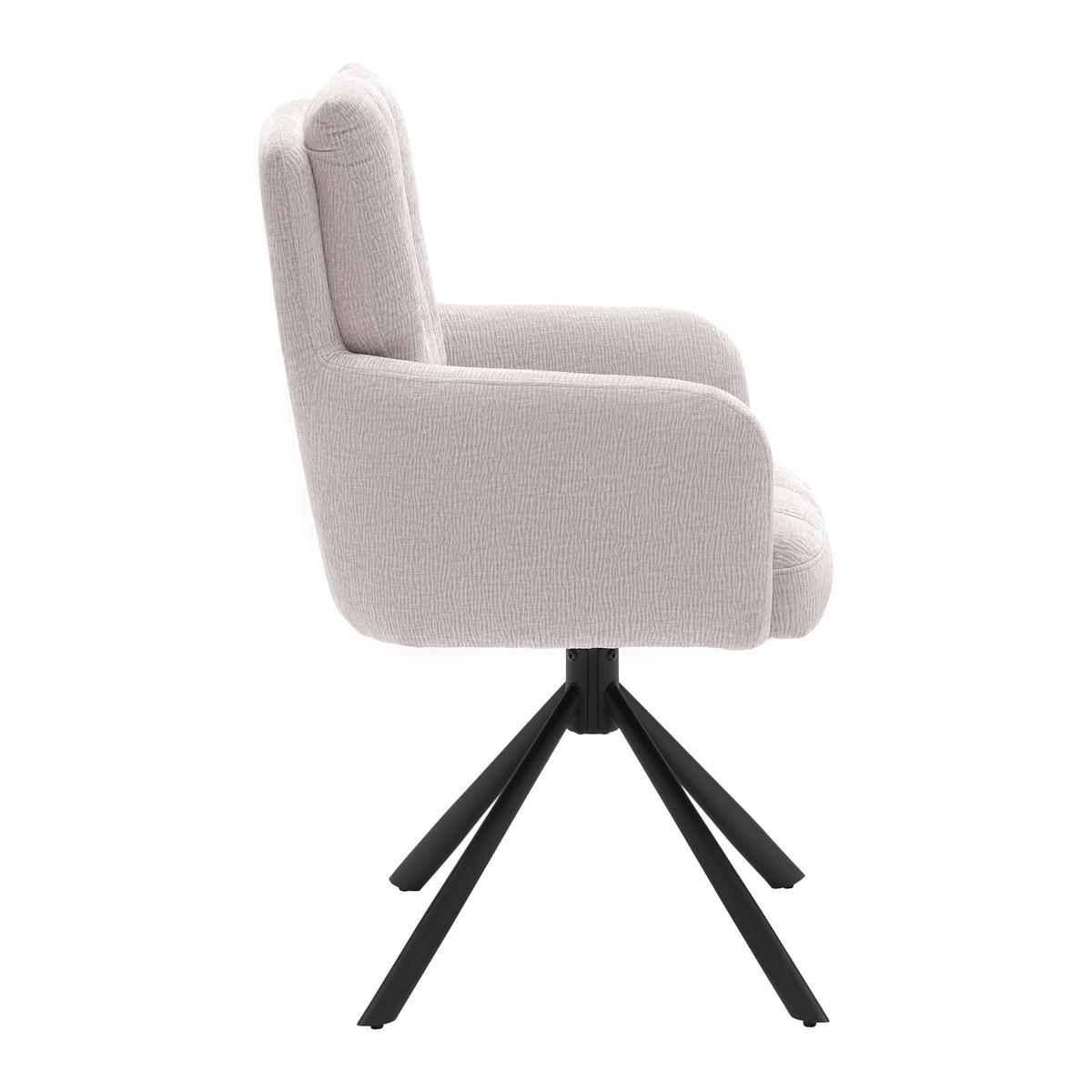 Forgószék Charlotte - világosszürke/fekete, Modern, textil/fém (61/96/67cm) - Mömax