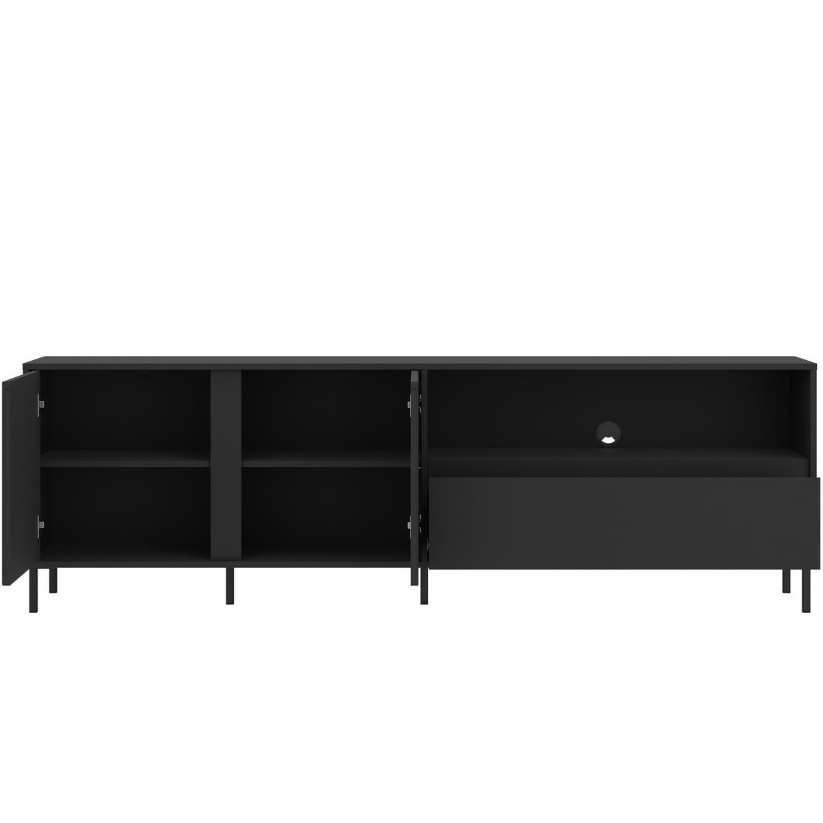 Tv-element Avenale, Antracit - črna/antracit, Trend, kovina/leseni material (207,8/65,4/40cm)