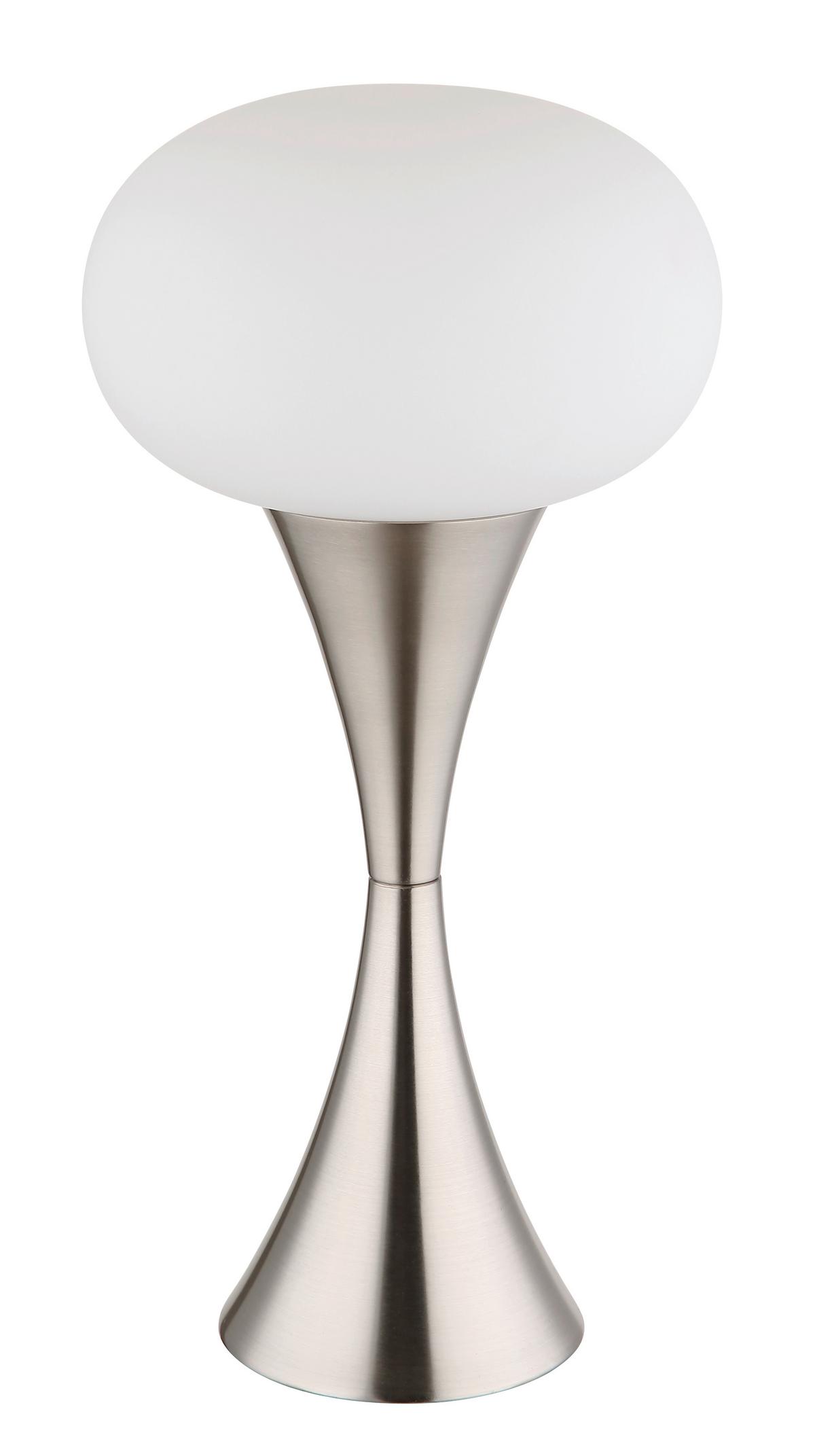 TISCHLEUCHTE 21027N - Opal/Schwarz, Design, Glas/Kunststoff (18/36,9cm) - Globo